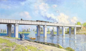 Le Pont Du Chemin De Fer à Argenteuil by Claude Monet