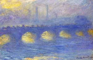 Waterloo bridge, overcast weather 1904 by Claude Monet