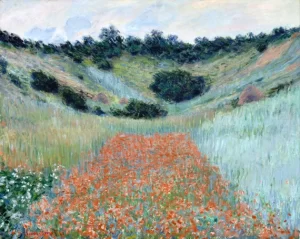 Poppy Field In A Hollow near Giverny 1885 by Claude Monet