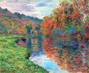 Le Bras De Jeufosse, Automne by Claude Monet