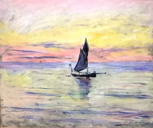 Sailing Boat, Evening by Claude Monet