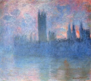 Houses of Parliament, Symphony In Pink, 1900-01 by Claude Monet