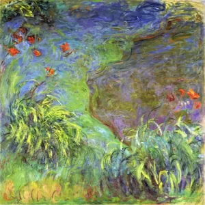 Hemerocallis By the Water, 1914-17 by Claude Monet