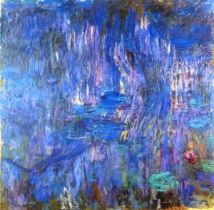 Water Lilies, Reflection of A Weeping Willow, 1916-19 by Claude Monet