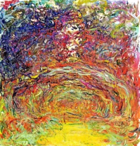 The Path Under the Rose Arches by Claude Monet