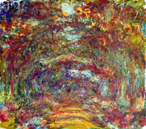 Path Under the Rose Arches by Claude Monet