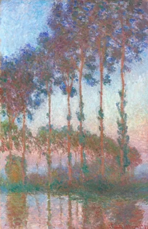Poplars On the Banks of the River Epte In the Morning Twilight, 1891 by Claude Monet
