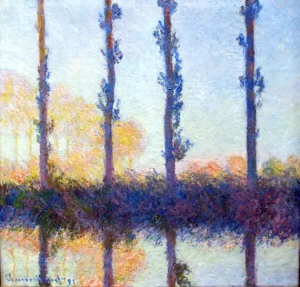 The Four Trees by Claude Monet