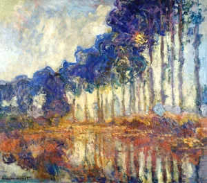 Poplars On the Banks of the River Epte, 1891 by Claude Monet