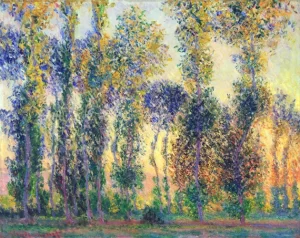 Poplars at Giverny, 1888 by Claude Monet