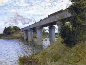 The Railroad Bridge In Argenteuil by Claude Monet