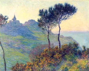 L'église De Varengeville, Soleil Couchant by Claude Monet