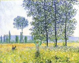 Sunlight Effect Under the Poplars, 1887 by Claude Monet