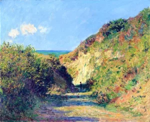 Le Chemin Creux 1882 by Claude Monet
