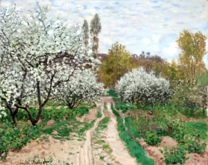 Apple Trees In Blossom by Claude Monet