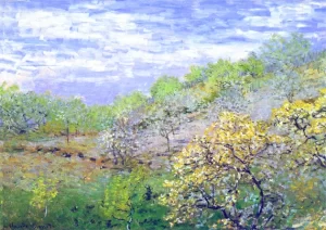 Apple Trees Blooming by Claude Monet