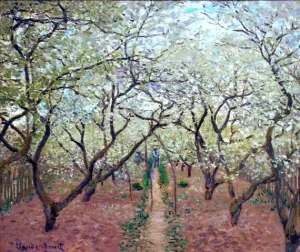 Orchard In Bloom, 1879 by Claude Monet