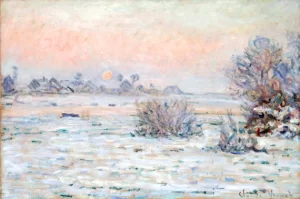 Winter Sun at Lavacourt, 1879-1880 by Claude Monet
