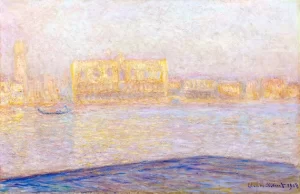Le Palais Ducal Vu De Saint-Georges Majeur by Claude Monet