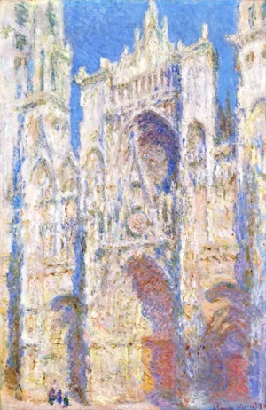 Rouen Cathedral, West Facade, Sunlight by Claude Monet