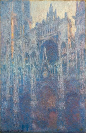 The Portal of Rouen Cathedral In Morning Light by Claude Monet