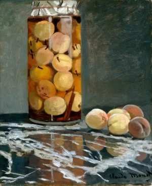 Jar of Peaches by Claude Monet