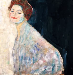 Lady in White by Gustav Klimt