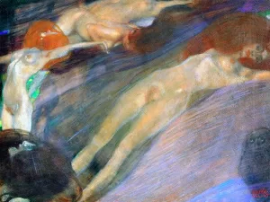 Bewegte Wasser by Gustav Klimt