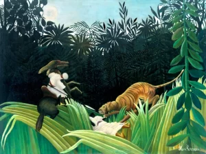 Scouts Attacked by a Tiger by Henri Rousseau