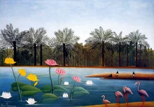 The Flamingos by Henri Rousseau