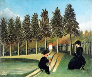 The Painter and His Wife by Henri Rousseau