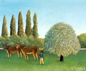 Meadowland (The Pasture) by Henri Rousseau