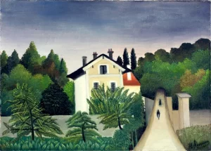 House on the Outskirts of Paris by Henri Rousseau