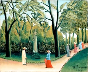 Luxembourg Gardens. Monument to Chopin by Henri Rousseau