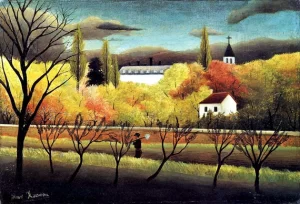 Landscape with Farmer by Henri Rousseau