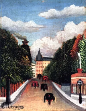 View from the Left of (La) Gare d'Austerlitz by Henri Rousseau