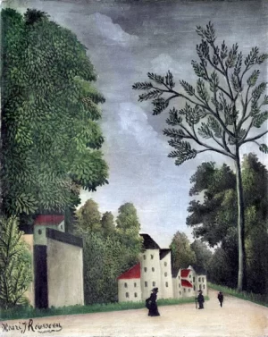 A Village Street by Henri Rousseau
