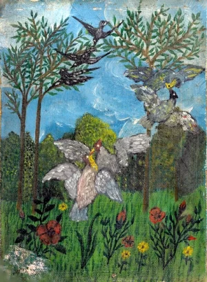 L'amour des oiseaux by Henri Rousseau