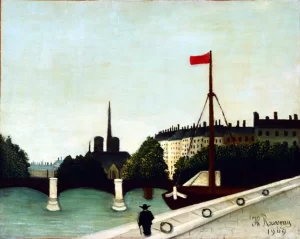 Ile Saint Louis from the Quai Henri IV by Henri Rousseau