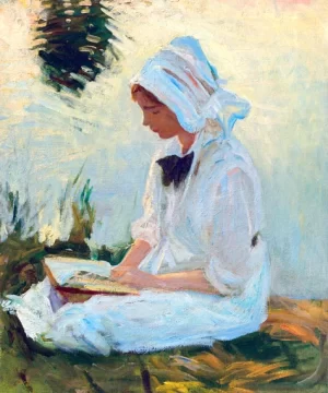 Girl Reading By a Stream 1888 by John Singer Sargent