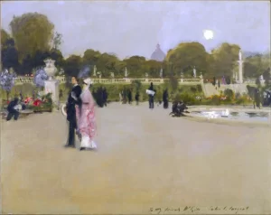 Luxembourg Gardens at Twilight 1879 by John Singer Sargent