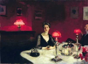Le Verre De Porto (a Dinner Table at Night) 1884 by John Singer Sargent