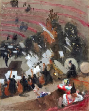 Rehearsal of the Pasdeloup Orchestra at the Cirque D’hiver 1879 by John Singer Sargent