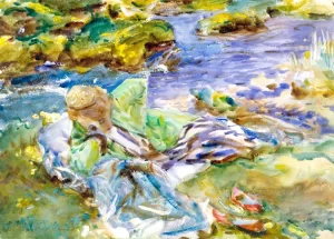 A Turkish Woman By a Stream 1907 by John Singer Sargent