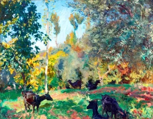Landscape With Goats 1909 by John Singer Sargent