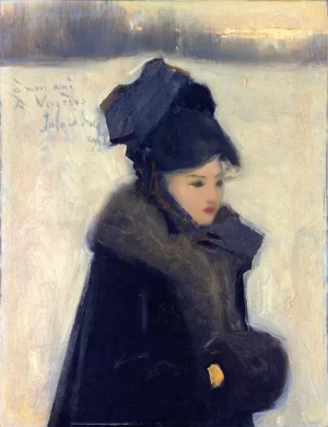 Woman With Furs by John Singer Sargent