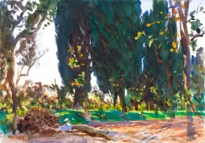 Vines and Cypresses 1909 by John Singer Sargent
