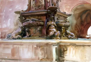 The Fountain, Bologna by John Singer Sargent