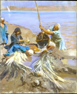 Egyptians Raising Water From the Nile 1890-91 by John Singer Sargent