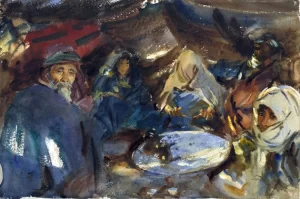 Arab Gypsies In a Tent 1905 by John Singer Sargent